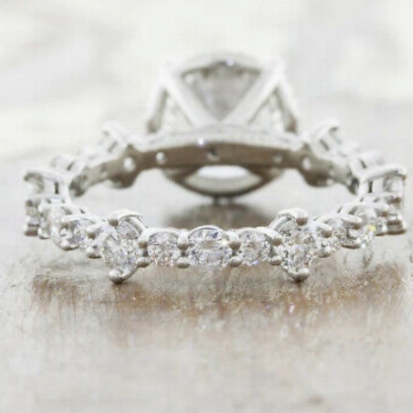 NEW 925 Sterling Silver Engagement Rings Set - Picture 3 of 4